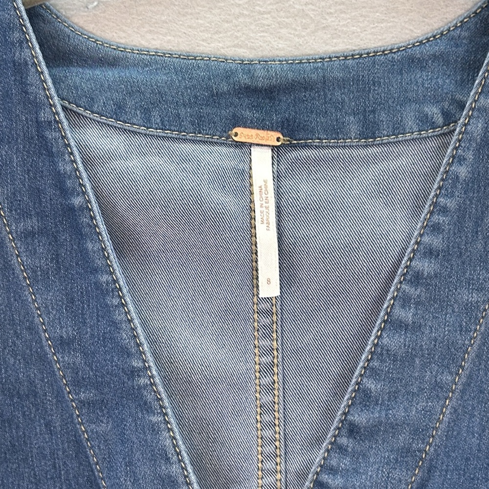 Free People Wandering Star Denim Mini Dress - Picture 5 of 5